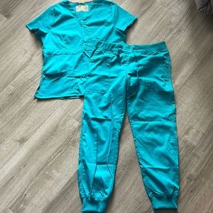 Teal scrubs
